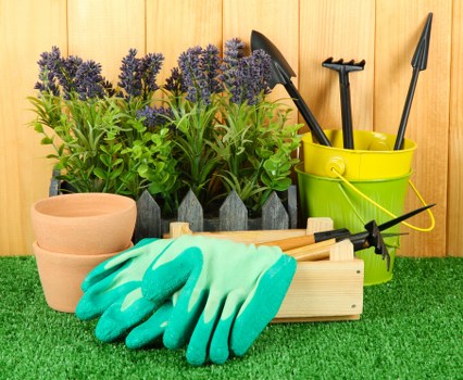 Professional garden landscaping work in Hillingdon with paving and greenery